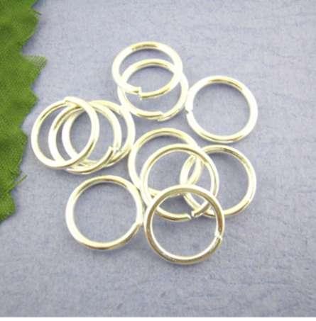 Doreen Box Lovely 400PCs Silver color Open Jump Ring 8mm dia. (B00622)