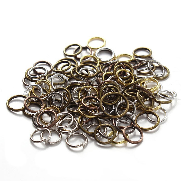 6colors 3~10mm Bronze/Silver/Gold/Rhodium/gunmetal/copper Open Jump Rings Connectors for DIY Jewelry Findings & Components F2973