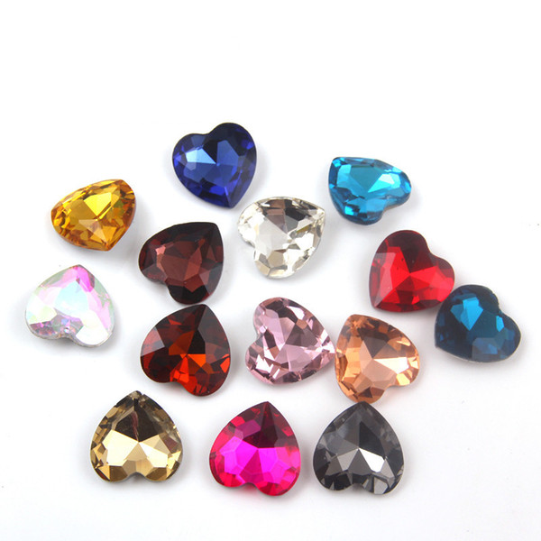 75pcs 3D Acrylic Heart Bling Rhinestones/Gems 20mm point foiled back shiny heart mix or you choose