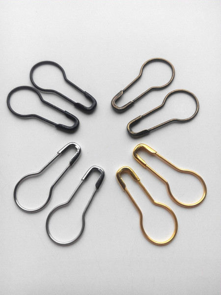 Hot 1000pcs Calabash Shape Safety Pin Knitting Markers Metal Brooch Sweater Sewing Pins Garment Tag Hangtag Pins Diy Accessories