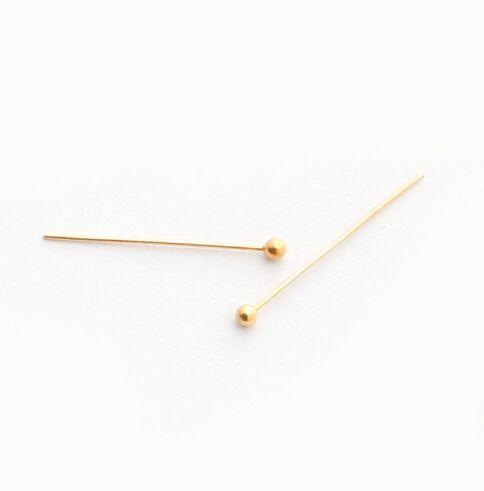 1000pcs 2Colors Ball Head Pins Jewelry Finding Copper Gold silver Jewelry Beads DIY Accessories For Jewelry Making 50mm