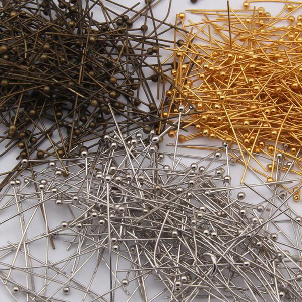 5000pcs Diy Jewelry Copper Head Pins Findings for Jewelry Making Earrings 6 Size 3 Colour Select