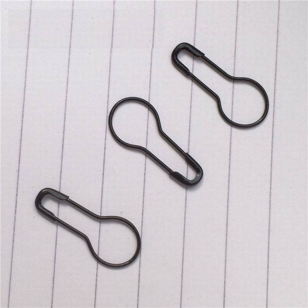 New Arrivals Popular Small Black Safety Pins Attractive Valuable Fancy Safety Pins Pear Shape Design Metal Material Hot Sale