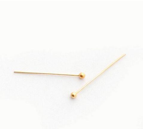 1000pcs/lot Ball Head Pins silver Gold Jewelry Beads DIY Accessories For Jewelry Making 20mm