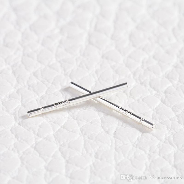 hot 925 Sterling Silver DIY Earring pin Ear stick Jewelry Accessory Anti allergy Earring supplies