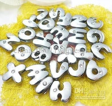 130pcs 8mm A-Z 8MM Fat etters slide letters fit 8mm wristband /pet collar