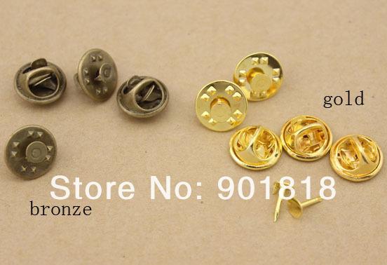 XINYAO 50sets/lot Copper Gold/Silver Color Brooch Base Holder Brooch Pins Badge Holder For Diy jewelry Making Finding F11