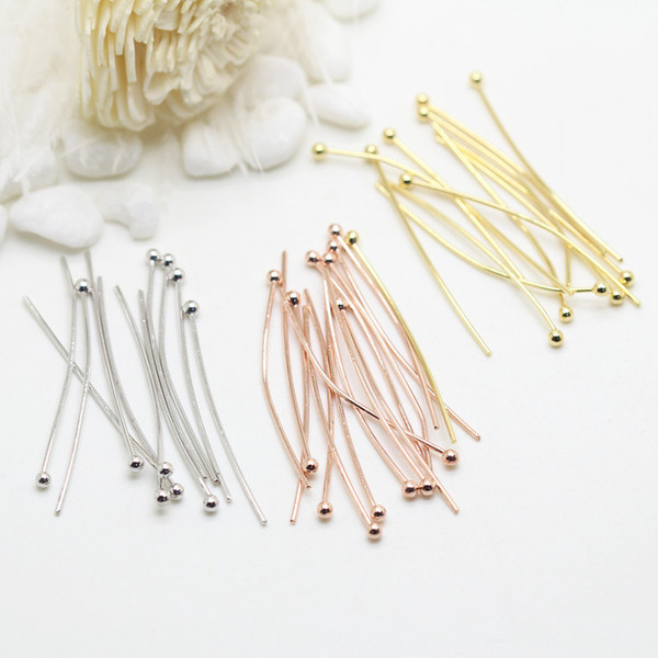 Eye Pins 30mm Eye Head Pins Jewelry Findings for Jewelry Making Earrings DIY Accessories Ball Pins