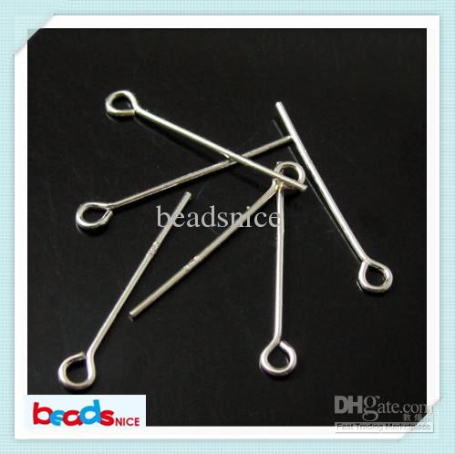 Beadsnice 925 sterling silver headpins eye pins for jewelry making silver accessories diy jewelry findings ID 3807