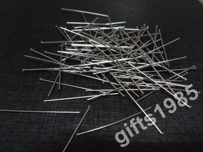 Silver Stainless Steel Flat Head Pin T Pins 35mm*0.7mm Jewelry pin and DIY