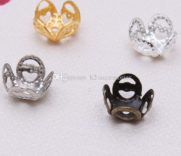 500pcs/lot FLOWER Metal Spacer Beads CAPS For DIY Jewelry Making Findings Free Shipping