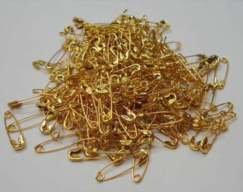 Gold metal Safety pin Locking Baby Cloth Nappy Diaper Craft Pins needle 20mm 1000pcs a lot