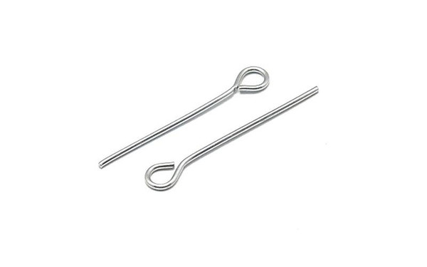 Wholesale 500pcs/lot in Silver stainless steel Eye Pin Findings for Jewelry Making 0.7mm*40mm fashion DIY jewelry accessories