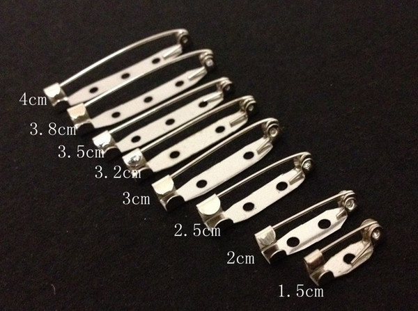 500pcs 20mm25mm 30mm 35mm 38mm 45mm Safety Lock Back bar Pin DIY brooch base, use for brooch and hair jewelry