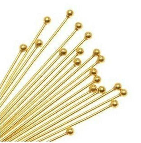 1000pcs/lot Gold Plated Ball Head Pins For Jewelry Making DIY 18 20 24 26 30 40 50mm