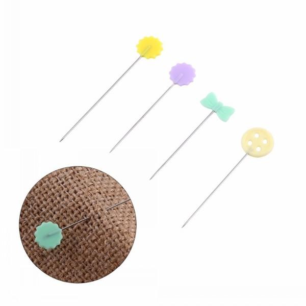 100 Pieces Flat Button Head Straight Pins,Sewing Pins Quilting Pins Boxed for Sewing DIY Projects Dressmaker Jewelry Decoration