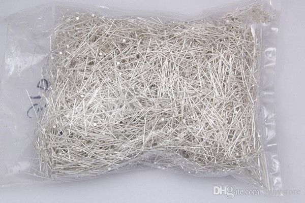 1000pcs/bag 18-40mm Flat Head Pins Eye Pins Silver Color Head Pins for Jewelry Making Accessories