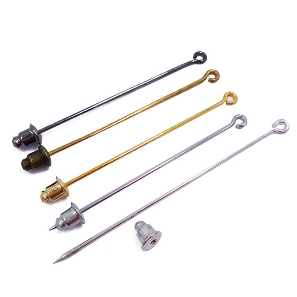 Wholesale 1000piece 50mm 60mm 70mm Sharp End Hijab Pins Brooch Pins with Bullet Backs Stick Pin Lapel Pin Clutch JZJZ001