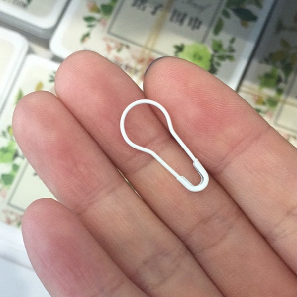 1000 pcs steel white Bulb Shaped Safety Pin pear shaped safety pin good for Stitch Markers, jewelry making