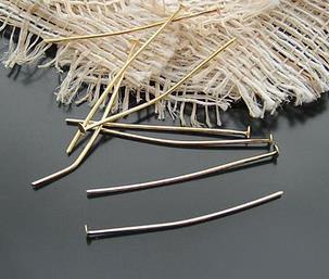 Head Pins Metal Findings Making Supplies Pin For Beading Pin flat T 30 mm gold silver nickle bronze100 needle a pack of diy jewelry bead a