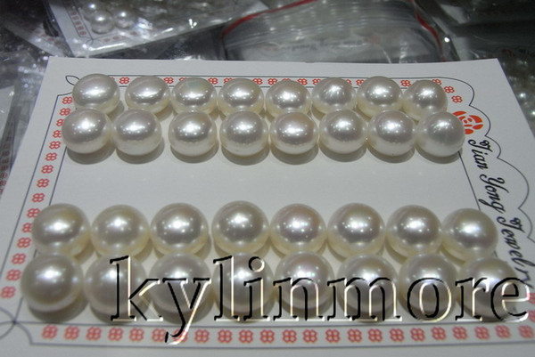 16pairs 11mm half drilled Freshwater Pearl beads for earrings