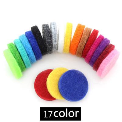 Round Felt Pads Colorful 22mm Oil Pads for 30mm or 17mm Oil Pads for 25mm Perfume Locket Essential Oil Diffuser Locket Accessories 17 Colors