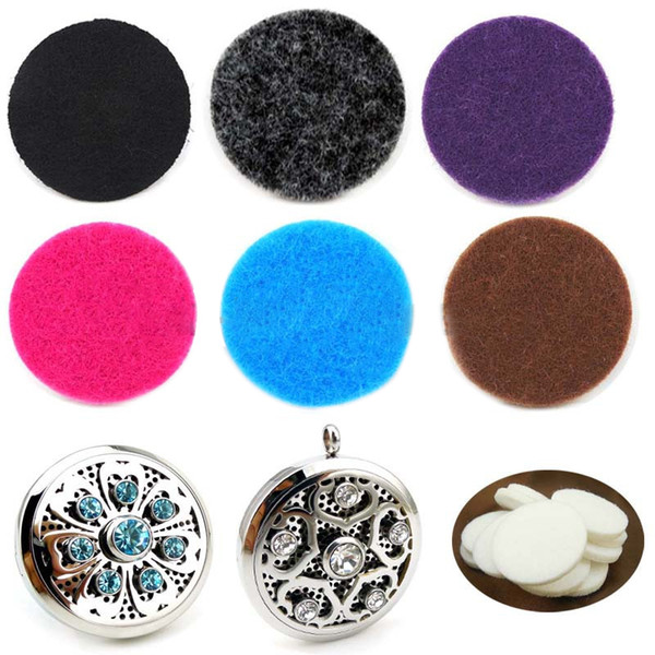 Free shipping Round Black Color 30.5mm pads for 38mm Essential Oils Diffuser Locket Pads Aroma Locket Replacement Pads