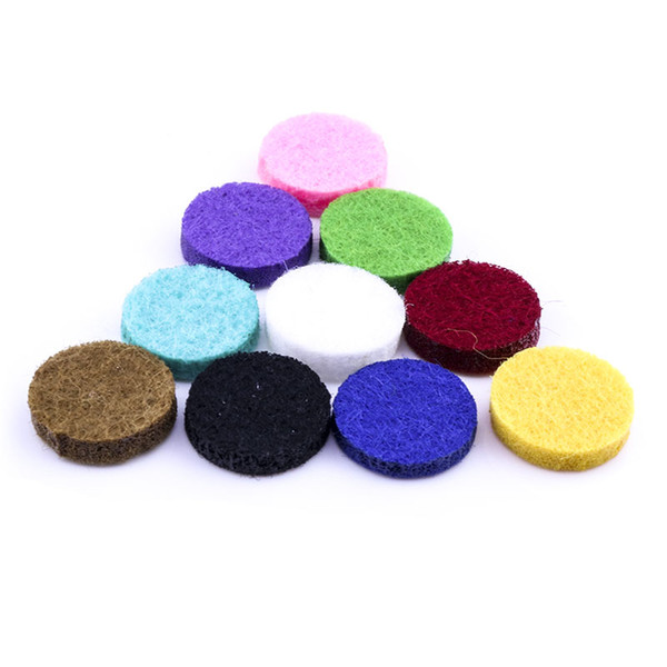 Colorful Round Felt Pads for 3*15mm Essential Oil Diffuser Spacers for Essential Oil Diffuser 18mm Snap Buttons jewelry