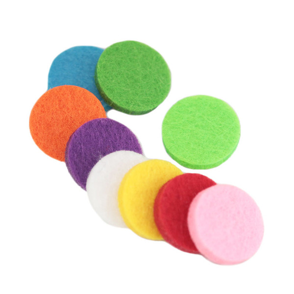 50pcs 10 Style Colorful 17mm Round Essential Oils Diffuser Locket Pads Perfume Aroma Locket Replacement Pads for 25mm diffuser locket