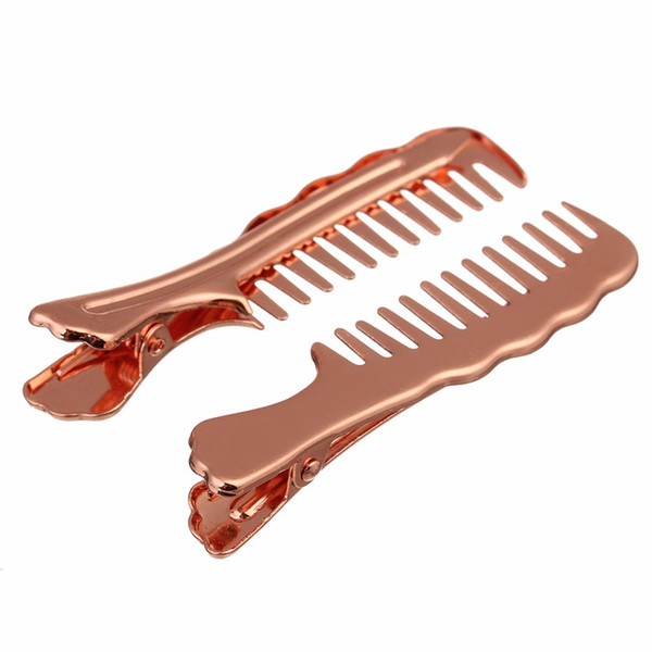 10pcs/lot Copper 15x68mm Rose Gold/Silver Color Hair Barrettes Comb For Women Hair Pins And Clips DIY Jewelry Accessories