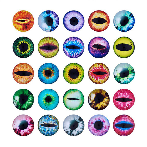 mixed pupil eye photo round glass cabochon 8mm 10mm 12mm 14mm diy earrings bracelets accessories