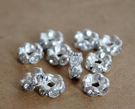 Hot sell rhinestone clip lace rhinestone spacer Pearl Jewelry Accessories 0294