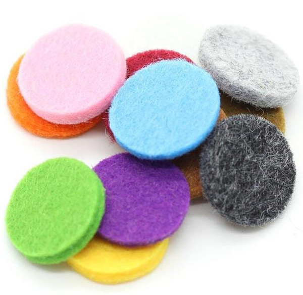 Colorful 22.3mm Felt Pads for 30mm Aromatherapy diffuser Essential Oil Diffusing Perfume Locket Pendant Floating Locket