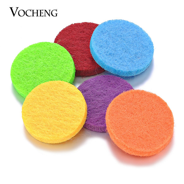 Felt Pads Colorful 22mm Oil Pads for 30mm Perfume Locket Essential Oil Diffuser Locket Accessories 15 Colors VA-317