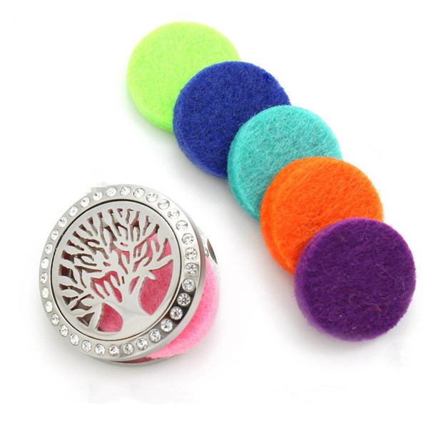 15mm fit 20mm locket Colorful Aromatherapy Felt Pads Jewelry Findings mix color pads Fit for Essential Oil Diffuser Locket