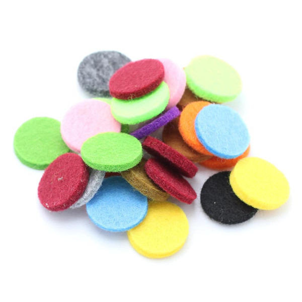 Colorful 18MM Felt Pads for 25mm Aromatherapy diffuser Essential Oil Diffusing Perfume Locket Pendant memory Locket