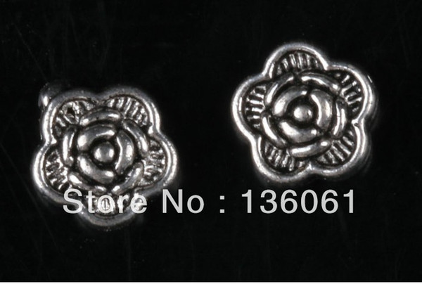 Vintage Silver Bali Style Rose Flowers Spacers Bead Caps For Jewelry Making Findings Bracelets Handmade Crafts Accessories DIY Gifts 500 PC