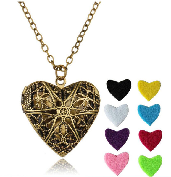 50Pcs/Lot Heart Sponges Aromatherapy Spacer Gasket Pendant Necklace Opening Locket Accessories Essential Oil Diffuser Spacer Mixed Color