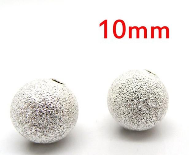 300 Silver Plated Stardust Spacer Beads 10mm Dia.