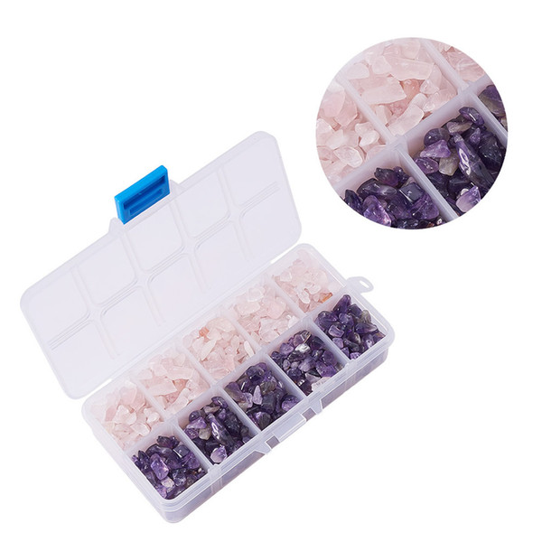 1 Box 100gram 5-13mm Mix Natural Stone Beads Irregular Amethyst Gravel Stone Cabochons Charms For Jewelry Decor Chips Finding