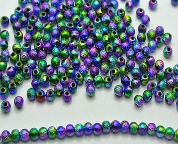 Hot ! 1500pcs Multi-Color Stardust Acrylic Round Spacer Beads 5mm DIY Jewelry