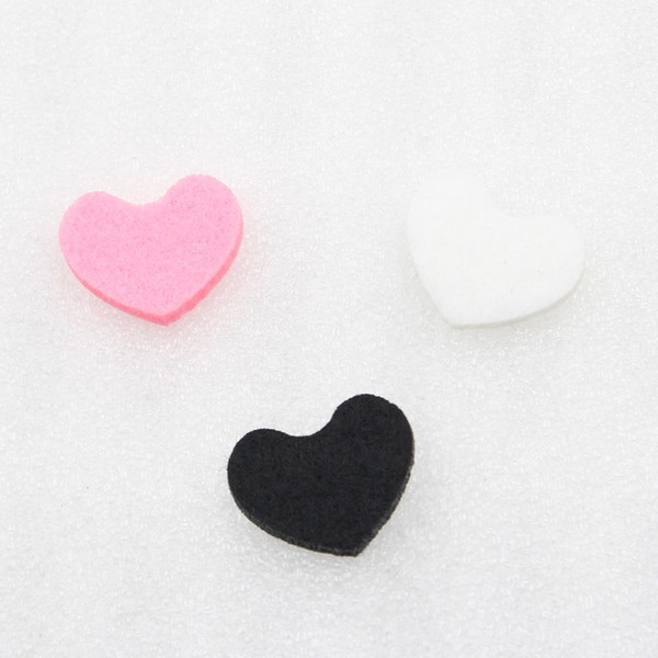 Colorful Felt Pads for regular heart aromatherapy diffuser Essential Oil Diffusing Perfume Locket Pendant memory Locket gift