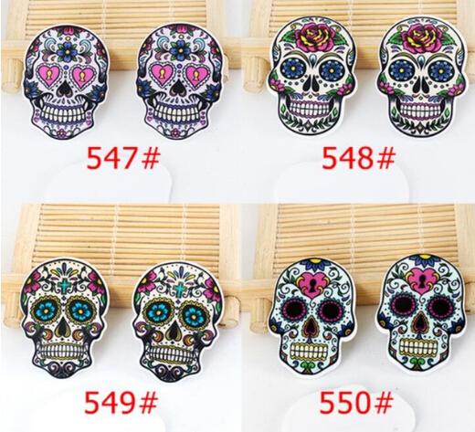 New 50 pcs Cartoon Skull Planar Resin Flatback Craft Accessories Decor, Embellishment DIY Making P-2