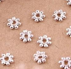 2000pcs/lot Silver Plated Daisy Spacer Beads Spacers 4mm Jewelry Findings & Components Jewelry DIY Hot sell