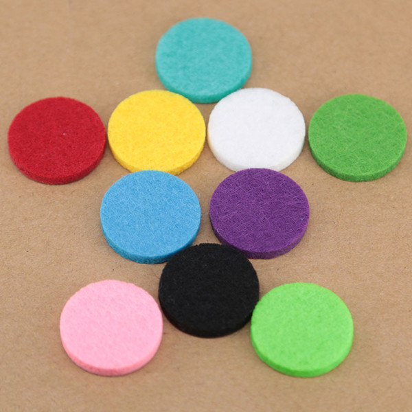 20pcs 10 Styles Colorful 22mm Round Essential Oils Diffuser Locket Pads Perfume Aroma Locket Replacement Pads for 30mm diffuser locket