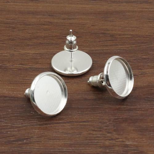 ring base Fit 8 10 12 14mm 16mm Cabochons Copper Silver Earrings Blank Bezel Blank Cabochon Ring Base For DIY Making K05122