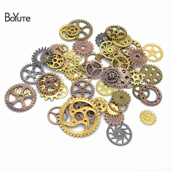 heap Jewelry Findings & Components BoYuTe (30 Gram/Lot) Mix Styles Metal Steam Punk 6 Colors Steampunk Gears Diy Alloy Jewelry Access...