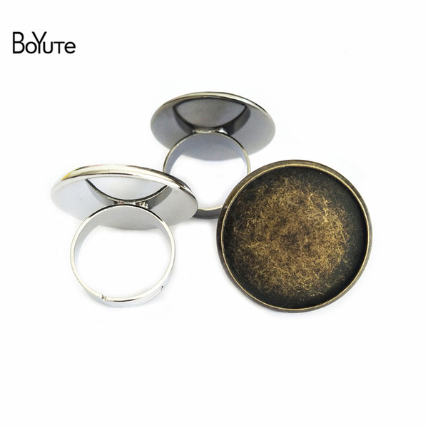 ewelry Accessories Jewelry Findings Components BoYuTe 10Pcs 25MM Cabochon Base Tray Ring Setting Diy Accessory Parts 7 Colors Adjustable ...