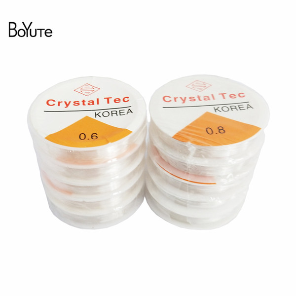 jewelry findings BoYuTe 5Pcs 0.5/0.6/0.7/0.8/1MM Diameter Crystal Stretch Elastic Beading Wire Cord String Diy Jewelry Findings Components