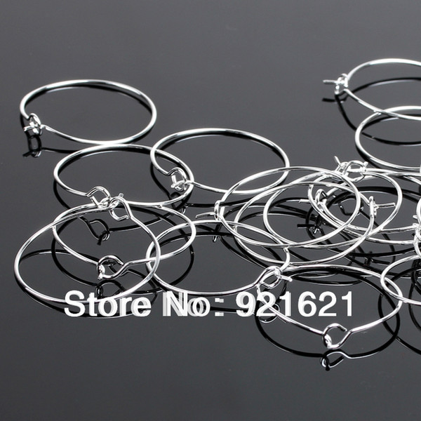 29*25MM 500pcs/ Earring Hoops Wine Glass Rings D0274 silver plated lot lot